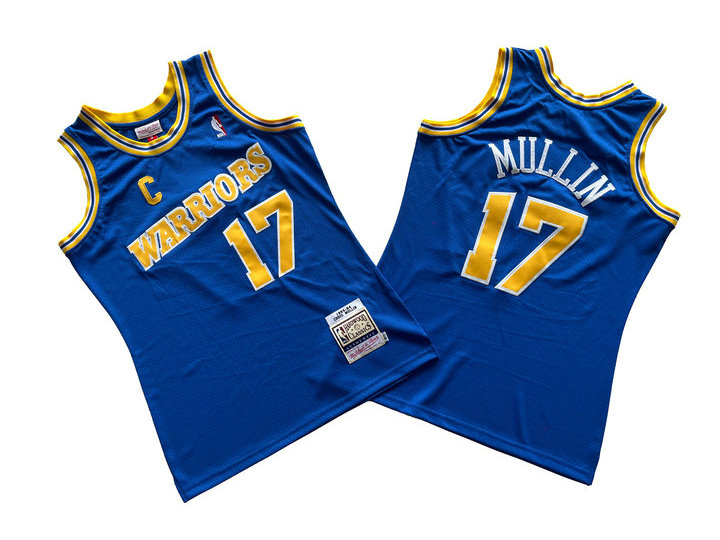 NBA 17 Mullin Warriors M&N Maillot bleu